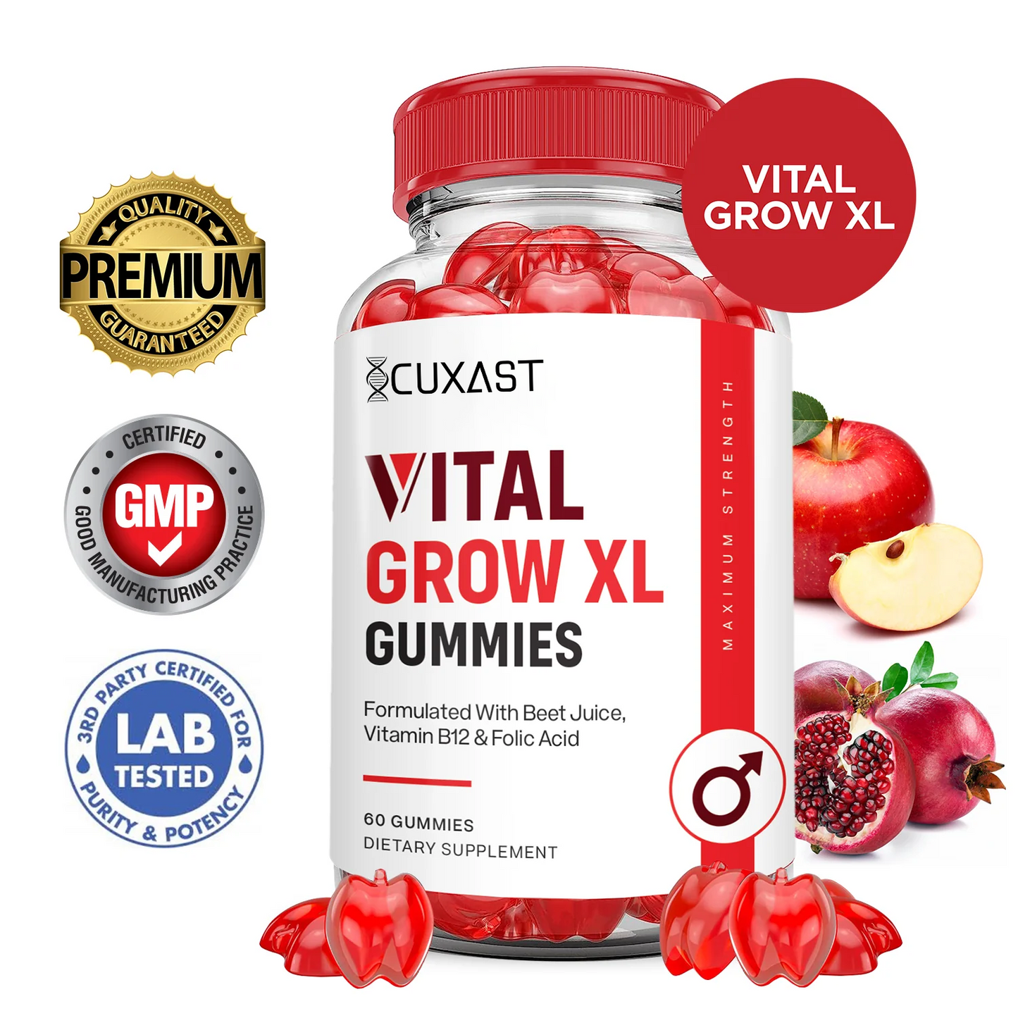 CUXAST® Vital Grow XL Performance Gummies 1000MG™